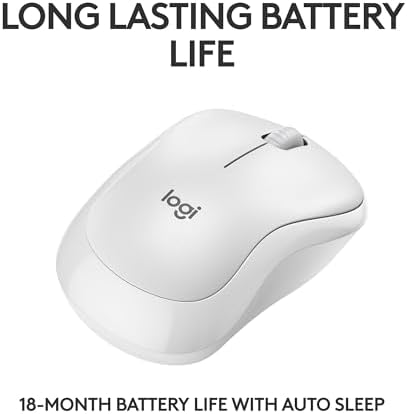 Logitech M240 Silent Bluetooth Mouse – Wireless & Compact Design for Effortless Navigation, 18-Month Battery Life, and Smooth Tracking on All Surfaces – Ideal for Windows, mac OS, Chrome OS – Portable Off White Solution for Professionals on the Go