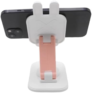 Cute Rabbit 2-Pack Foldable Phone Stand Holder: 360-Degree Adjustable Desk Accessory for All Smartphones – Stylish Functionality and Enhanced Compatibility for Everyday Use