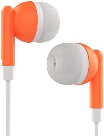 Maeline 100-Pack Bulk Earbuds with 3.5 mm Connector – Multi-Color Stereo Earphones for Schools, Events, and Promotions – Superior Sound Quality and Comfort for Everyday Use