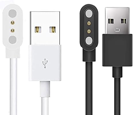 Magnetic USB Charging Cable for AMAZTIM C20 Smartwatch – Dual Pack Replacement Charger for Kospet Tank M1 Pro & C16 Military Watch – Fast, Reliable, and Versatile Charging Solution for Active Lifestyles