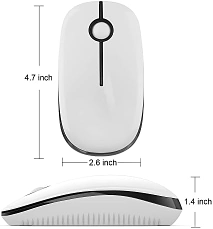 Sleek Vssoplor Wireless Mouse – Ultra-Slim Silent Optical Companion for Laptops & PCs | 2.4 GHz Nano Receiver, Perfect for Quiet Workspaces & Travel | Enhanced Compatibility for Windows, Mac & Linux