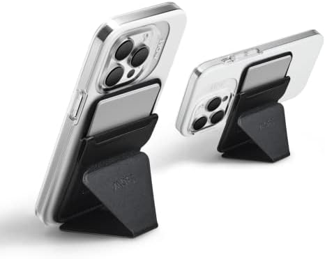 MOFT MagSafe Wallet Stand for iPhone 15/14/13/12 Series MagSafe Compatible Phone Stand with 3 Viewing Angles (Night Black) – Enhanced Compatibility and Speed