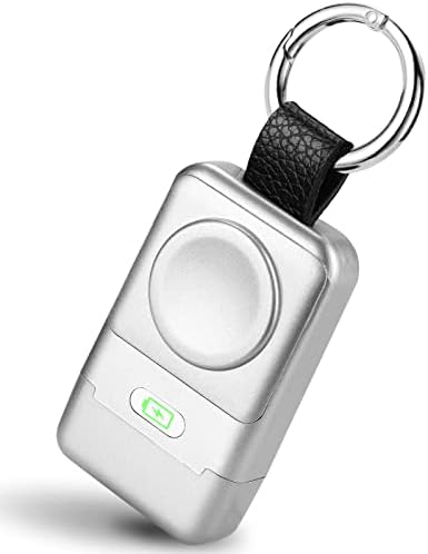 Compact Magnetic Wireless Power Bank for Apple Watch – HUOTO 1400 m Ah Travel Charger with Keychain Attachment for Series 9/8/7/6/SE/5/4/3/2/1/UItra/UItra 2 – Fast, Reliable Charging On-the-Go