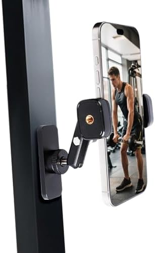 Ultimate 360-Degree Magnetic Phone Holder for Gym Lovers – Securely Mount Your 4.7-7 Inch Smartphone for Effortless Workouts and Home Use – Unmatched Stability and Versatility for Fitness Apps, Music, and Videos