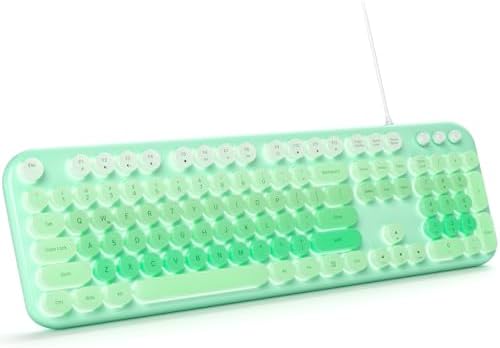 Illuminate Your Workspace with the Large Print Backlit Keyboard – Ergonomic USB Wired Multimedia Keyboard with Rainbow LED Lighting for Enhanced Comfort and Visibility on Windows PCs & Laptops