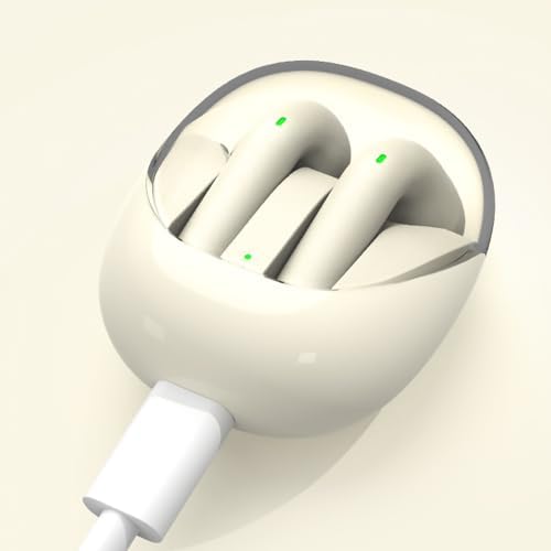 Premium Bluetooth Wireless Earbuds 2024 – 50-Hour Playtime with Deep Bass and Waterproof Design – Built-in Microphone for Clear Calls – Universal Compatibility with Android, i Phone, and Samsung Devices (White) – Transform Your Listening Experience with Exceptional Sound Quality and Comfort