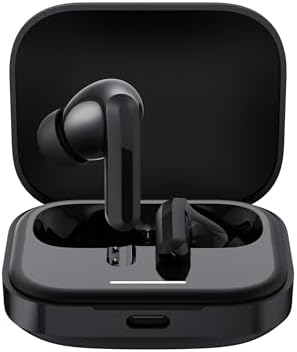 Xiaomi Redmi Buds 5 Wireless Earbuds – Exceptional 46 d B Active Noise Cancellation, 40-Hour Extended Playtime, Cutting-Edge Bluetooth 5.3 Connectivity, Sleek White Aesthetic for Ultimate Comfort and Versatility in Any Environment