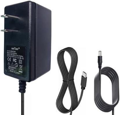 High-Performance Dual Charging Power Adapter for Faraday 12” Oscillating Fan – USBC & Barrel Connector, 12.6 V 1.2 A Replacement Charger with 12000 m Ah Battery Support for Uninterrupted Portable Fan Operation and Ultimate Flexibility