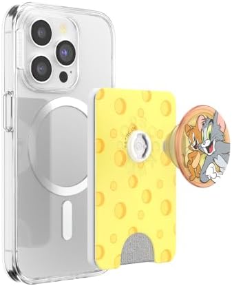Disney Tom & Jerry Pop Socket Wallet – Whimsical Phone Grip & Expanding Card Holder with Mag Safe Compatibility – Wireless Charging Ready Accessory for Enhanced Everyday Convenience and Style
