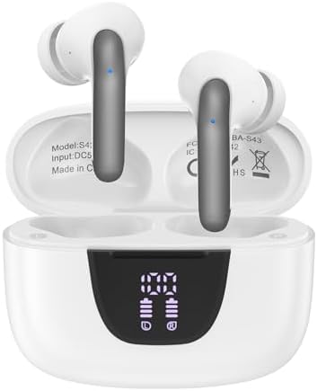 Premium Bluetooth 5.3 Sports Earbuds with IPX7 Waterproofing: Exceptional Noise Cancellation and 60 Hours Playtime – Ergonomic Fit for i Phone 15/16 & Samsung Galaxy S Series – Ultimate Sound Experience for Active Lifestyles and Outdoor Adventures