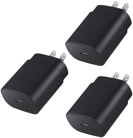 Rapid 25 W USB-C Wall Charger for Samsung Galaxy Devices – High-Speed Type-C Power Adapter with 6.6 ft Extended Charging Cable for Ultimate Flexibility and Device Compatibility – Ideal for S24 Series, S23 Ultra, S22, S21, S20, and Note Lineup