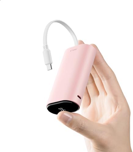 Ultimate i WALK 9600 m Ah Fast Charging Power Bank with Built-in USB-C Cable – 20 W PD External Battery for i Phone 15 Series, Samsung, Android, i Pad Pro/Air & Air Pods – Lightweight & Convenient Charging Solution for Travel & Daily Use