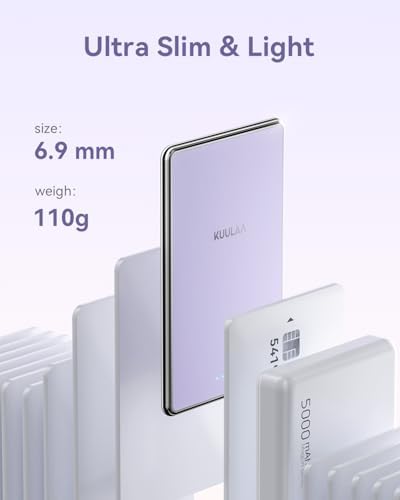 Ultra-Slim 5000 m Ah Mag Safe Power Bank – Effortlessly Charge Your i Phone 16/15/14/13/12 Series with Lightweight Magnetic Wireless Charger – Fast 20 W USB-C & 7.5 W Wireless Charging – Safe, Stylish, and Perfect Travel Companion for On-the-Go Power Solutions