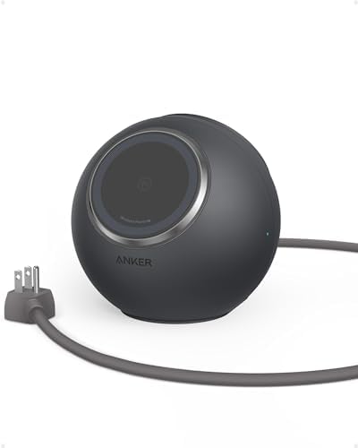 Anker Mag Go 8-in-1 Magnetic Charging Station – Qi2 Certified 15 W Fast Wireless Charger for i Phone 15/14/13 and More – Multi-Functional Power Hub with 3 AC Outlets, 4 USB Ports, Overheating Protection, and Modern Aesthetic for Home & Office Efficiency