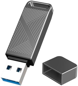 EASTBULL 256 GB High-Speed USB 3.0 Flash Drive with USB C Adapter & Keychain – Sleek Metal Design for Ultimate Portability, Fast Data Transfers, and Enhanced Compatibility for All Devices
