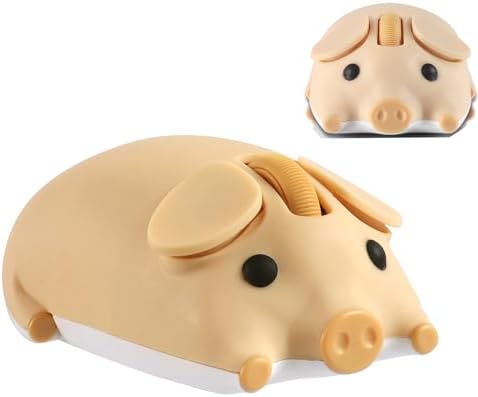 Cute Pig Design Wireless Mouse – Kawaii Bluetooth Dual Mode Silent Optical Mouse for PC, Laptop, and Tablet – Lightweight Portable Accessory for Kids, Students, and Office Use – Perfect Gift Idea for Adorable Tech Lovers