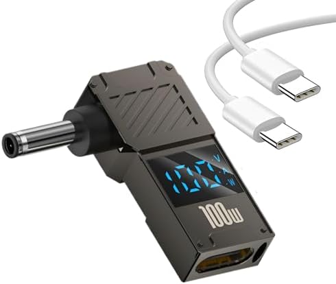 High-Efficiency 100 W PD Charger Tip for HP Laptops (4.5 x 3.0 mm) with 1.5 M USB-C Cable – Ultimate Rapid Charging Solution with Advanced Safety Features and Broad Compatibility for Seamless Device Power Management