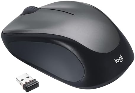 Logitech M317 Colt Glossy Wireless Mouse – Ultra-Responsive 2.4 GHz Connection, 1000 DPI Precision Tracking, 12-Month Battery Life – Ideal for PC, Mac, Laptops, and Chromebooks – Ultimate Comfort and Portability for Work and Play