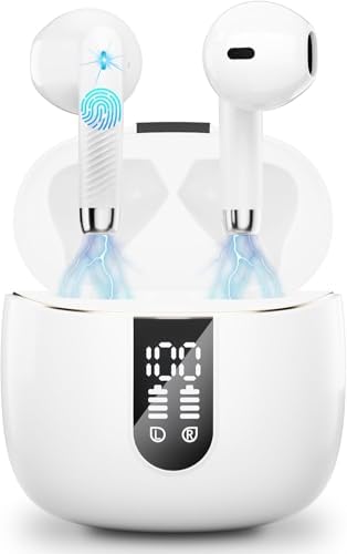 Ultimate Freedom: 2024 Bluetooth V5.4 Noise Cancelling Wireless Earbuds with IP7 Waterproofing, 40-Hour Battery Life, Dual LED Display, and Enhanced Call Clarity for Android/i OS – Chic Green Design for Active Lifestyle