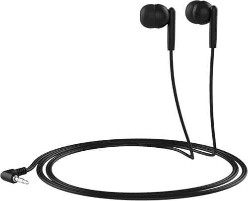 Maeline 20 Pack Bulk Earbuds – High-Quality Noise-Isolating In-Ear Headphones for Classroom and Travel – Comfortable 3.5 mm Wired Earphones for Kids and Adults – Durable Audio Solution for Phones, Computers, and Laptops – Sleek Black Design for Enhanced Listening Experience