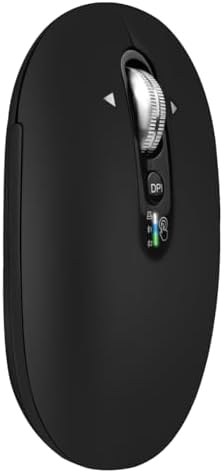Ultra-Slim Wireless Bluetooth Mouse for Multi-Device Use – Lightweight Travel-Friendly Design with ±3000 DPI Precision, 4-Way Metal Scrolling, and 8 Customizable Buttons – Perfect for Laptops, Tablets, and Phones – Enjoy Quiet Operation and Long Battery Life for Enhanced Productivity