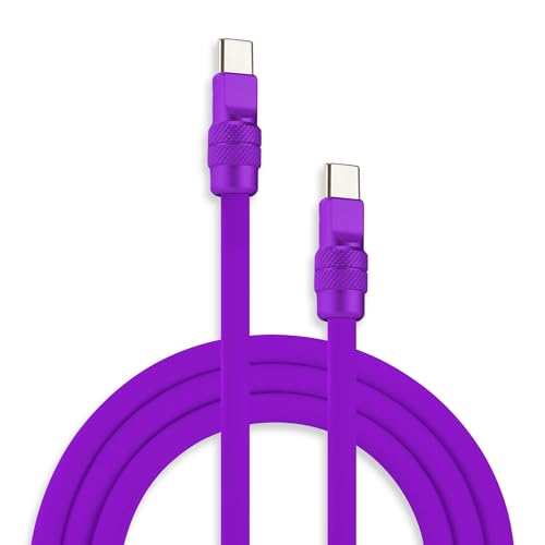 Chubbycable Chubby 2.0 Premium Fast Charging Cable – 240 W Power Delivery, 4.9 ft Type-C to Type-C Silicone Cord, Tangle-Free Design in Eye-Catching Red for Optimal Data Transfer and Enhanced Durability