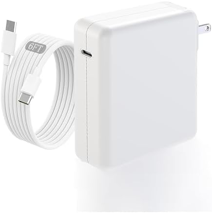 High-Speed 140 W USB-C Charger for Mac Book Pro & All USB-C Devices – 10 ft MFI-Certified Charging Cable – Ultra-Fast Power Adapter for Laptops, Tablets & Smartphones – Reliable, Safe & Efficient Solution with 30,000 Bends Durability – Perfect for Home, Office & Travel Charging Needs – Rapid Charge Your Mac Book Pro 16/15/14/13, Mac Book Air, i Pad Pro M1/M2/M3 & More – Versatile Compatibility Ensuring Optimal Performance Across Devices – Maximize Charging Efficiency with Up to 96% Efficiency Rate – Built-in IC Chip for Comprehensive Safety Protection Against Over-Current, Short-Circuit & Over-Voltage – Experience the Ultimate Charging Convenience Anywhere You Go