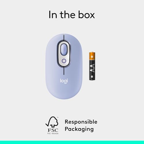 Logitech POP Wireless Mouse in Heartbreaker Rose – Customizable Emojis, Silent Click Technology, Precision Scrolling & Multi-Device Compatibility for Effortless Navigation and Personal Expression