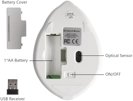 Whimsical Wireless Hamster-Shaped Mouse for Laptops and PCs – Silent 3-Button Ergonomic Design with Random Color Cable Clip – Perfect Portable Accessory for Animal Lovers and Productivity Seekers