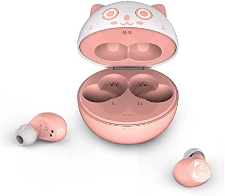 Compact Bluetooth 5.0 Earbuds for Small Ears | Touch-Control Noise-Cancelling Headphones with Unique Cartoon Charging Case | Lightweight Design for Comfort | Immersive Stereo Sound Perfect for Music & Calls | Ideal for Active Lifestyles