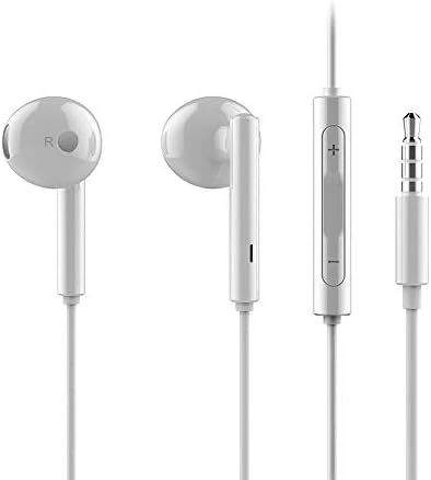 HUAWEI Honor AM115 Wired Earphones – Premium Half In-Ear Headset with 3.5 mm Jack, Built-In Microphone, and Ergonomic Comfort for Unmatched Sound Quality on Huawei P10, P20 Lite, and Tablets – Ideal for Music, Calls, and Easy Volume Control