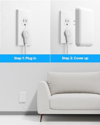 Olcorife Slim Profile Flat Extension Cord Power Strip with 6 Versatile Outlets and 3 Fast-Charging USB Ports, 2000 Joules Surge Protection, 5 FT Space-Saving Cord for Organized Power Solutions in Tight Spaces and Modern Environments