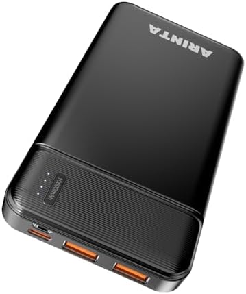Ultra-Slim 10000 m Ah Power Bank Portable Charger with PD 22.5 W Fast Charging – Versatile USB-C Connectivity for i Phone 16/15/14/13/12 & Galaxy S24/S23/S22/S21 – Essential Travel Companion for Rapid Device Charging