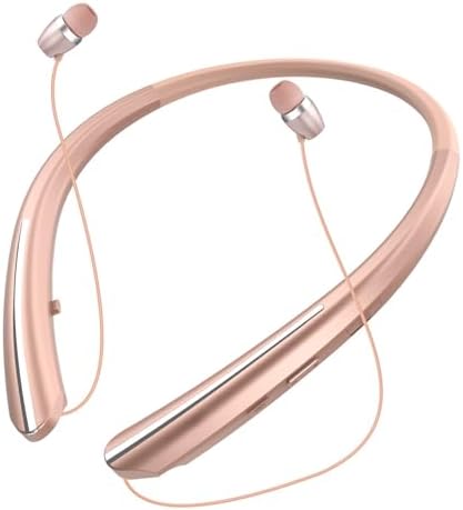 Premium Bluetooth 5.0 Neckband Earbuds – Advanced Noise-Cancellation and Sweat-Resistant Design for Unmatched Sound Quality – Ergonomic Retractable Ear Tips for On-the-Go Professionals and Music Aficionados – Sleek Black Finish for Stylish Audio Experience