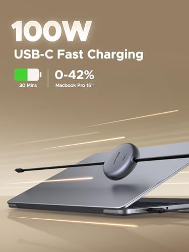 UGREEN 100 W Retractable USB C Charger Cable – High-Speed Type C Cord for i Phone 16/15/14, Mac Book Pro/Air, Galaxy S25/S24/S23, i Pad Pro/Air, Pixel 9/8, Switch & Air Pods – 3.3 FT Durable Design for Ultimate Portability and Efficiency