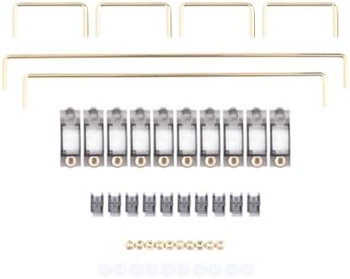 Ultimate Gold Plated PCB Stabilizers for Mechanical Keyboards – Translucent Smokey Design with Noise Reduction Films, Perfect Fit for 2 u, 6.25 u, and 7 u Spacebars – Elevate Your Typing Experience and Enhance Durability