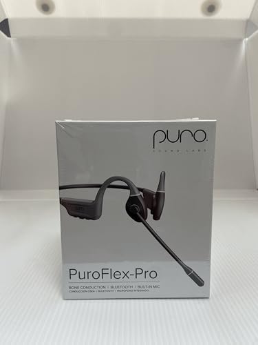 Puro Sound Labs Flex-Pro Open Ear Bone Conduction Headphones – Bluetooth 5.3 Wireless Audio Solution with Sweat-Resistant Design, Built-in Mic for Hands-Free Calls, and Enhanced Surrounding Awareness for Active Lifestyles and Daily Use