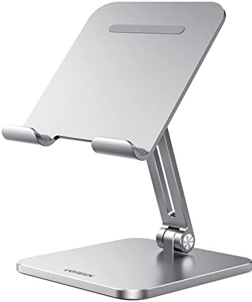 UGREEN Adjustable Tablet Stand for i Pad – Sturdy Aluminum Desk Holder with Enhanced Stability for Pro, Air, and Mini Models – Optimized Viewing Comfort, Portable Design, and Sleek Black Finish – Ideal Home & Office Accessory