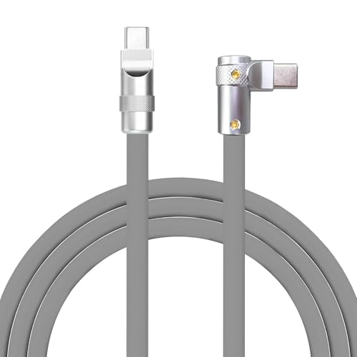 Transform Your Charging Routine with Chubbycable Flex Elbow Pro – 90-Degree USB-C Cable for Lightning-Fast 240 W Power Delivery, Durable Ultra-Thick Silicone Build, Perfect for Convenient Access in Tight Spaces, Ideal for Mobile Phones, Tablets, and Gaming Enthusiasts