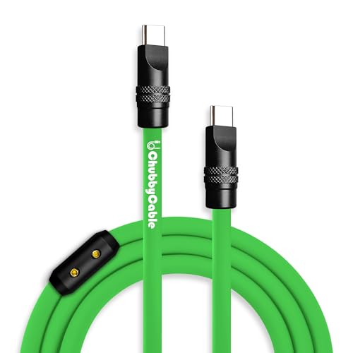 chubbycable Black Chubby Pro – Samurai Cable 240W USB-C Cable Silicone Fast Charging Type C Charger Cord, Rose Red, USB-A to Type-C, 6.6FT – Enhanced Compatibility and Speed