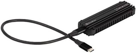 Silverstone MS12 Aluminum NVMe M.2 SSD Enclosure – 20 Gbps USB 3.2 Gen 2 x2 for Ultra-Fast Data Transfer, Sleek and Durable Design for Portable Storage Solutions, Perfect for Gamers and Professionals
