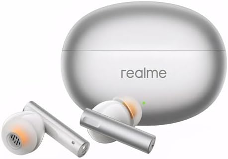 realme Air 6 True Wireless Earbuds – Ultimate 50 d B Active Noise Cancellation for Uninterrupted Immersion, Hi-Res Audio with LHDC for Pristine Sound Clarity, Powerful 12.4 mm Bass Drivers Delivering Rich Audio Experience, Cutting-Edge 6-Microphone System Ensuring Crystal-Clear Calls, Impressive 40-Hour Battery Life for All-Day Listening, Advanced Bluetooth 5.3 for Seamless Connectivity, IP55 Rated Sweat & Water Resistant Design for Active Users – Ideal Choice for Athletes and Professionals Pursuing Top-Tier Audio Quality – Transform Your Audio Experience Today