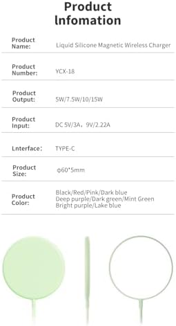 Sleek Pink Qi Wireless Charger – Fast 15 W Charging Pad for i Phone 16/15/14/13/12 & Samsung Galaxy – Portable Fast Charging Solution for Apple & Android Devices – Enhance Your Charging Experience Anywhere