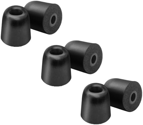 Klowcok Advanced Memory Foam Ear Tips for Shure SE215/SE425/SE535/SE846/Aonic4/Aonic5 – Unmatched Comfort & Superior Noise Isolation (3 Sizes: S/M/L) – Customized Fit for Enhanced Audio Fidelity