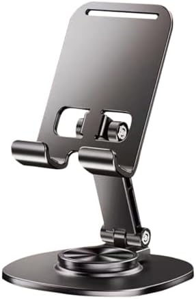 Versatile Purple Dual Folding Cell Phone Stand – Fully Adjustable, Thick Case Friendly Desktop Holder for All Smartphone Models – Compact and Portable Cradle Dock for Enhanced Productivity and Comfort