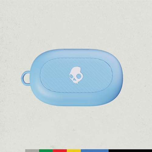 Skullcandy Push Play Active Wireless Earbuds – Premium Bluetooth Headphones with Advanced Noise Isolation, 34-Hour Battery Life, Ultra-Secure Over-Ear Fit, Sweat & Water Resistant, Integrated Microphone for Seamless i Phone & Android Use – Trendy Preppy Blue for Dynamic Lifestyles