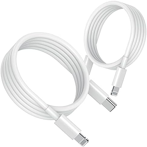Premium 2 Pack USB C to Lightning Cable – 6 ft Apple MFi Certified Fast Charging Cord for i Phone 13/12/11 Pro/Max, Durable Power Delivery Charging Solution in Sleek Black – Unmatched Speed and Compatibility for On-the-Go Users
