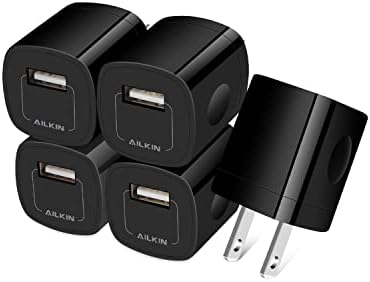 AILKIN 5-Pack USB Wall Charger Plug – Fast Charging Block for i Phone 16/15/14/13/12/11/XR/XS, i Pad Pro/Air – Universal 1-Port Power Adapter Charging Cubes for Home, Office & Travel – Lightweight, Durable & Efficient Charging Solution
