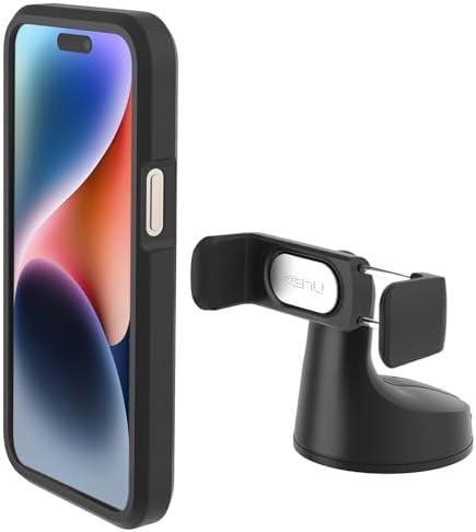 Kenu Airbase 360-Degree Magnetic Car Phone Holder – Versatile Dashboard & Windshield Mount for i Phone, Samsung, and Android Devices – Strong Suction Cup for Stability and Safety on the Road – Effortless One-Handed Operation for Ultimate Convenience