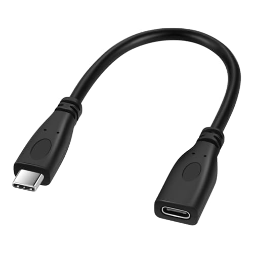 USB Type C 3.1 Panel Mount Adapter Cable 0.6FT, USB C Gen 2 Male to Female 10Gbps Data Cable with Mount Screw for MacBook Tablet, Mobile Phone, Hard Disk Drive – Enhanced Compatibility and Speed